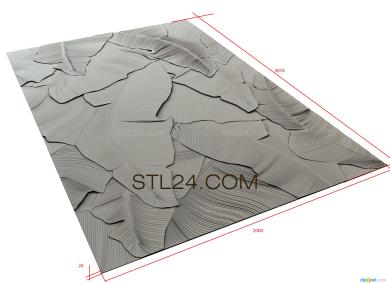 Панно (Листья пальмы, PD_0382) 3D модель для ЧПУ станка
